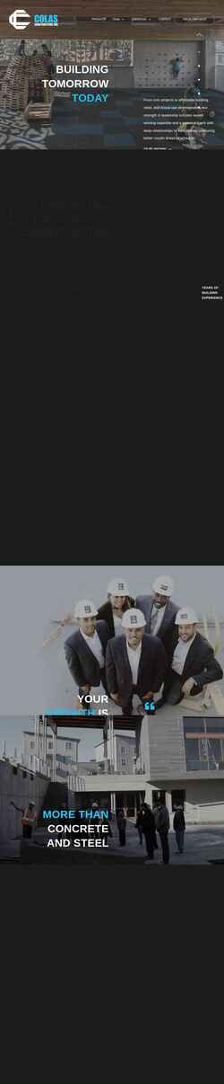 Screenshot www.colasconstruction.com