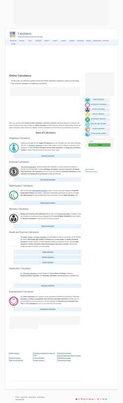 Screenshot calcuworld.com