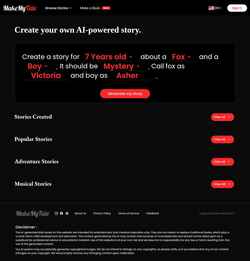 Screenshot makemytale.com