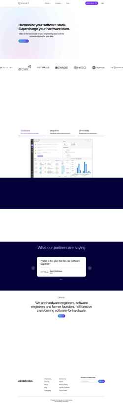 Screenshot www.violetlabs.com