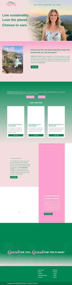 Screenshot greenwithtiffany.com