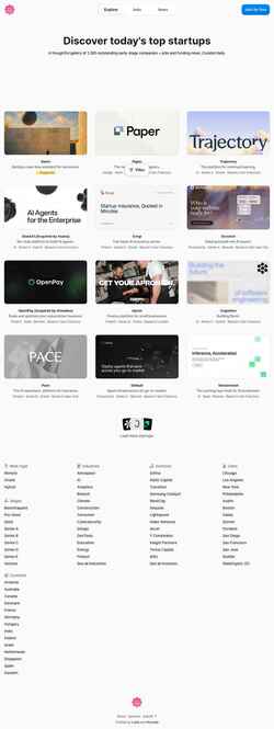 Screenshot startups.gallery