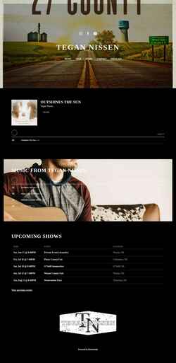 Screenshot teganmichaelnissen.com