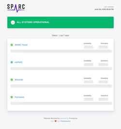 Screenshot status.sparc.science