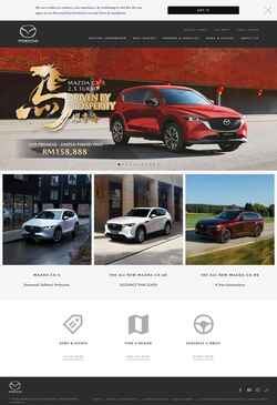 Snímek obrazovky mazda.com.my