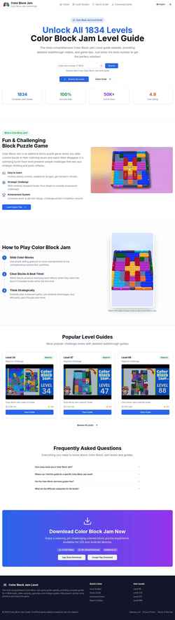 Screenshot www.colorblockjamlevel.app