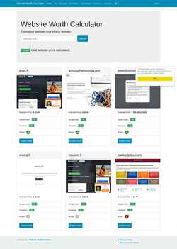 Captura de pantalla websiteworthchecker.com