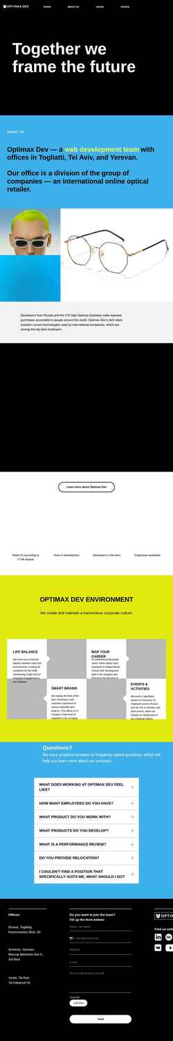 Screenshot optimax.dev