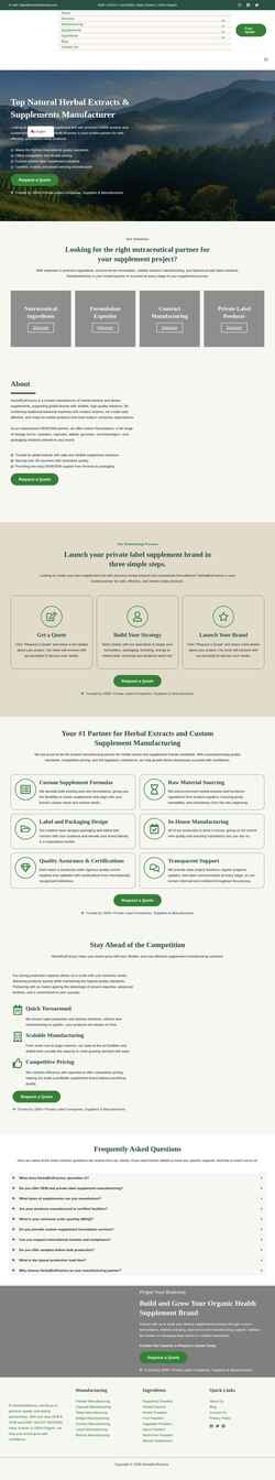 Screenshot herbalextfactory.com