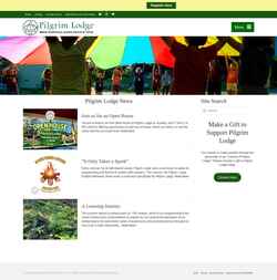 Screenshot www.pilgrimlodge.org