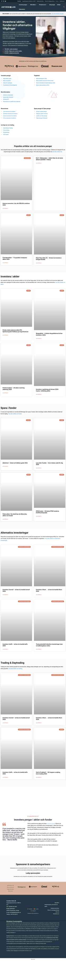 Screenshot aktieskolan.se