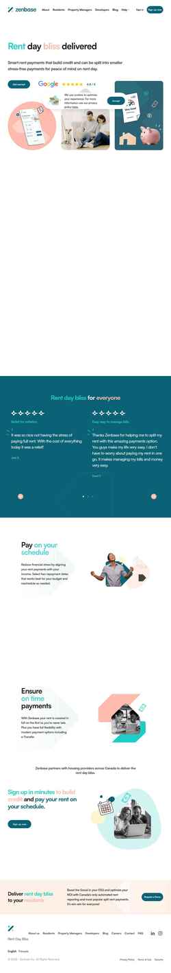 Screenshot myzenbase.com