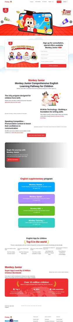 Screenshot www.monkeyenglish.net
