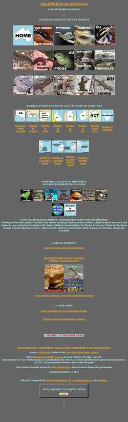 Screenshot reptilesofaustralia.com