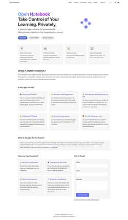 Ekrānuzņēmums www.open-notebook.ai