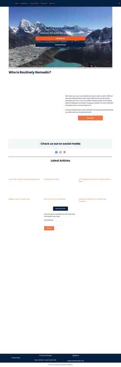 Captură de ecran routinelynomadic.com