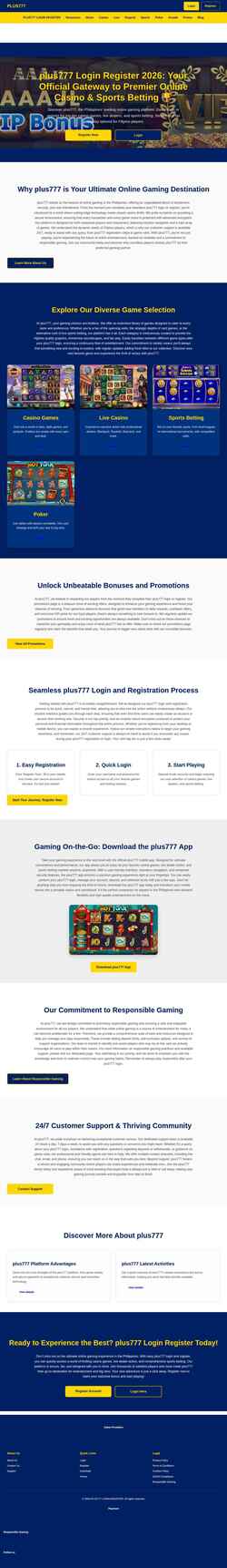 Screenshot plus777p1.com