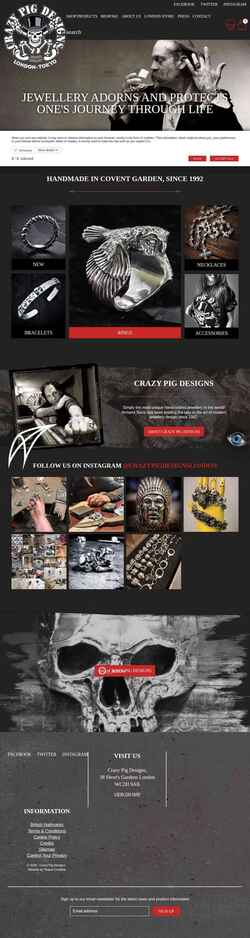 Screenshot crazypigdesigns.com