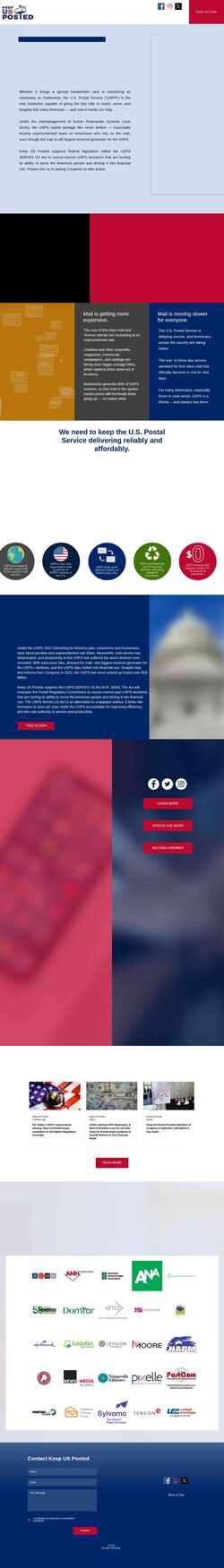 Screenshot www.keepusposted.org