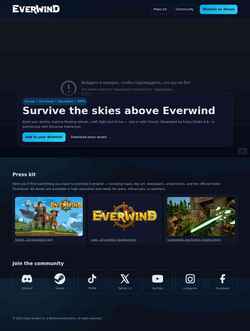Snimka zaslona everwind.net