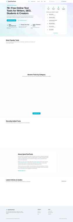 Screenshot quicktexttools.com