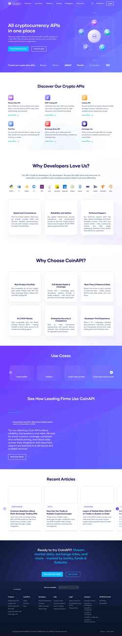 Screenshot www.coinapi.io