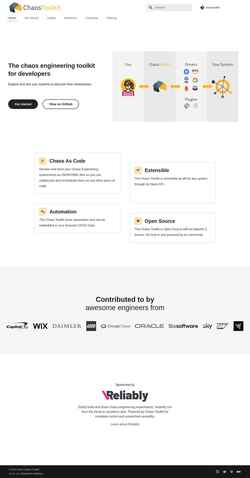 Screenshot chaostoolkit.org