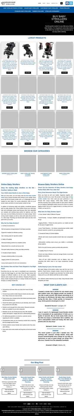 Screenshot onlinebabystrollers.com
