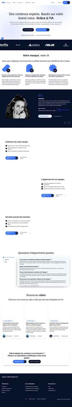 Snímek obrazovky www.markcopy.ai