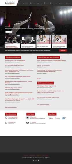 Screenshot www.fechten.org