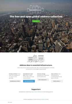 Snímek obrazovky openaddresses.io