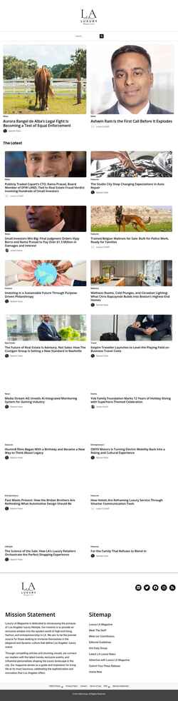 Screenshot luxurylamag.com