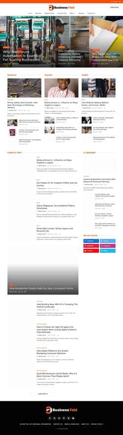 Screenshot thebusinessfold.com