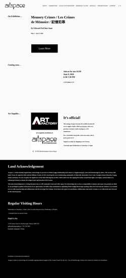 Screenshot artspaceptbo.ca