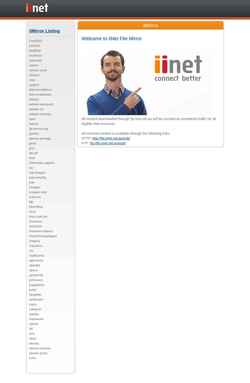 Schermata ftp.iinet.net.au
