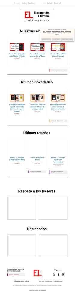 Screenshot escaparateliterario.com