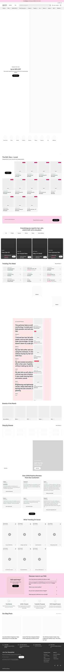 Skärmdump sourcebeauty.com