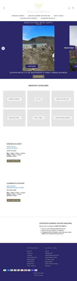 Skærmbillede scmetals.com