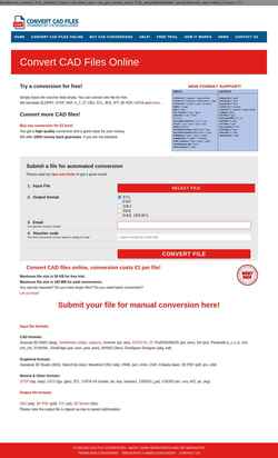 Screenshot convertcadfiles.com