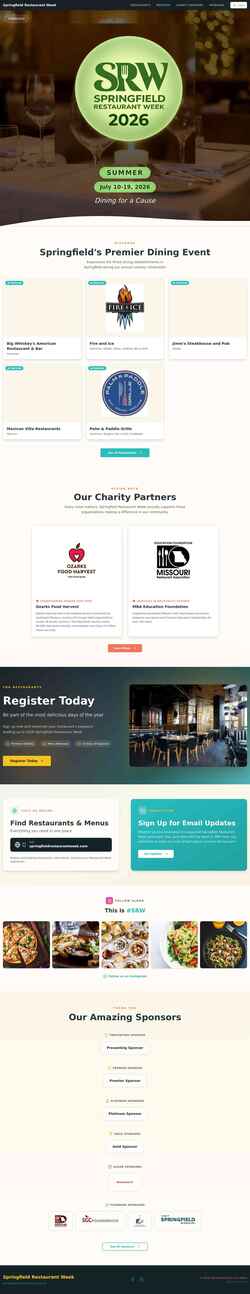 Screenshot springfieldrestaurantweek.com
