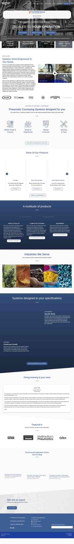 Screenshot www.pneumaticconveyingsolutions.com