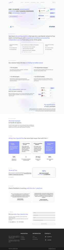 Skärmdump hire1.io