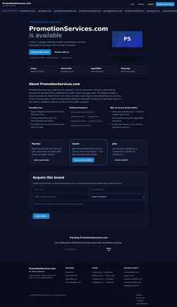 Screenshot promotionservices.com