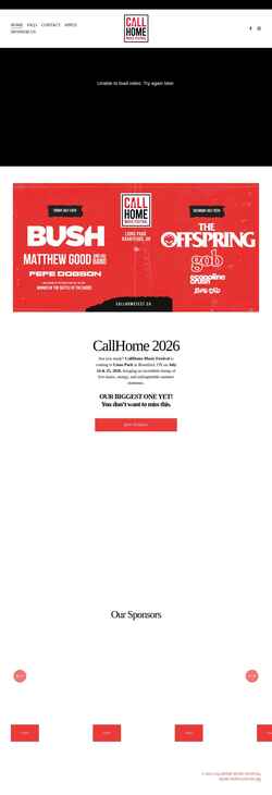 Screenshot callhomefest.ca