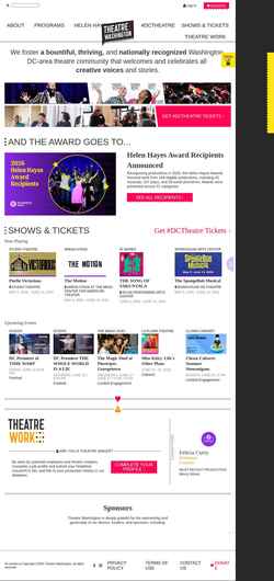 Snímka obrazovky theatrewashington.org