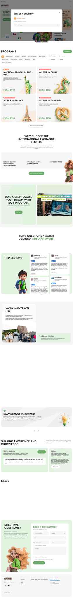 Captura de pantalla workandtravel.com