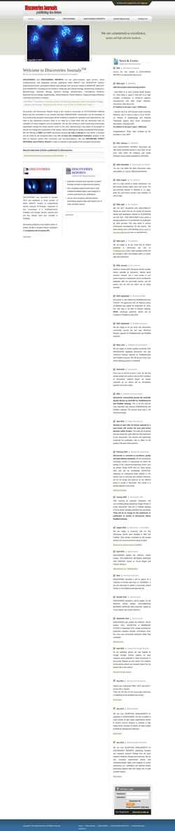 Captura de pantalla discoveriesjournals.org