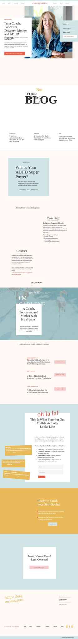 Snímek obrazovky coachcarlene.com