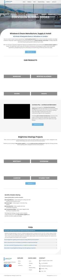 Screenshot brightviewglazings.com