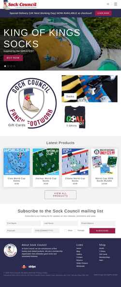 Screenshot sockcouncil.com